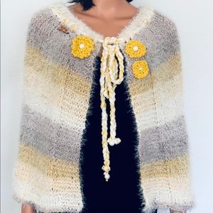 Hand Knits 2 Love Caplet Shawl Flower Designer